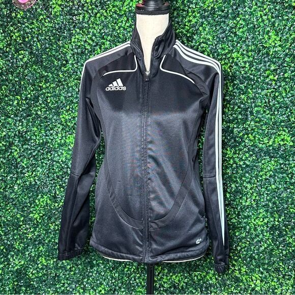 Women’s Adidas Track Jacket Striped Zip Up Sz S - Picture 1 of 9